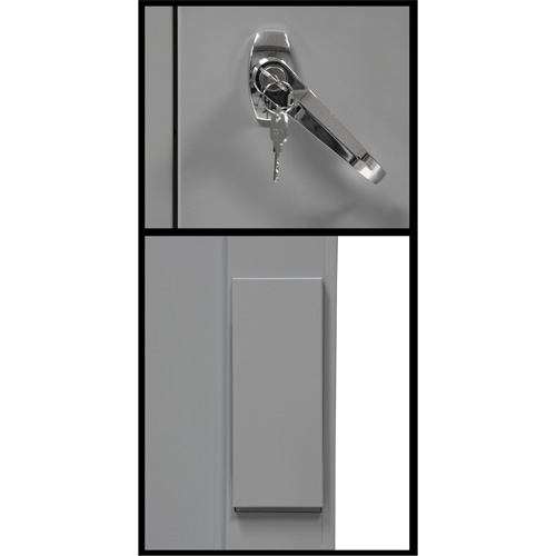 Armoire de rangement &agrave; hauteur de comptoir, Acier, 2 Tablettes, 42" h x 48" la x 24" P, Gris MAS Chibougamau