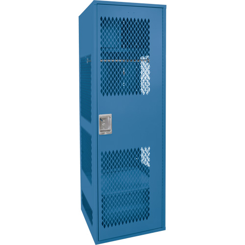Gear Locker with Door, Steel, 24" W x 24" D x 72" H, Dark Blue MAS Chibougamau