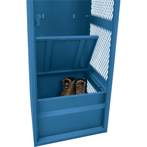 Gear Locker, Steel, 24" W x 18" D x 72" H, Dark Blue MAS Chibougamau