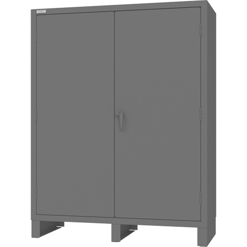 Armoire &agrave; portes encastr&eacute;es standards, Acier, 60" la x 24" p x 78" h, Gris MAS Chibougamau