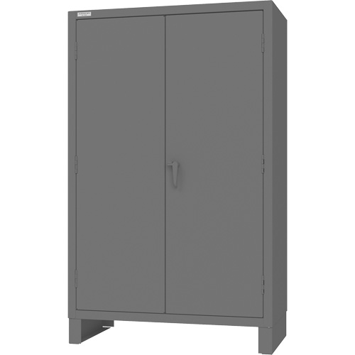Armoire avec barre de suspension et portes encastr&eacute;es standards, Acier, 78" h x 48" la x 24" P, Gris MAS Chibougamau