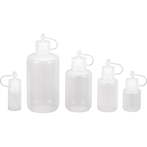 Bouteilles rondes &agrave; ouverture &eacute;troite, Ronde, 1 oz, Plastique MAS Chibougamau