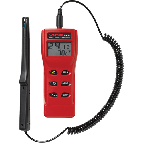 Appareil de mesure de l'humidit&eacute; relative et de la temp&eacute;rature THWD-5, 0,0% - 100% RH, 14°- 140° F ( -10° - 60° C ) MAS Chibougamau
