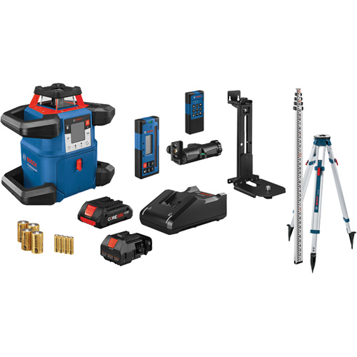 Ensemble laser rotatif horizontal/vertical auto-nivelant connect&eacute; Revolve4000, 4000' (1219,2 m), 635 N.m MAS Chibougamau