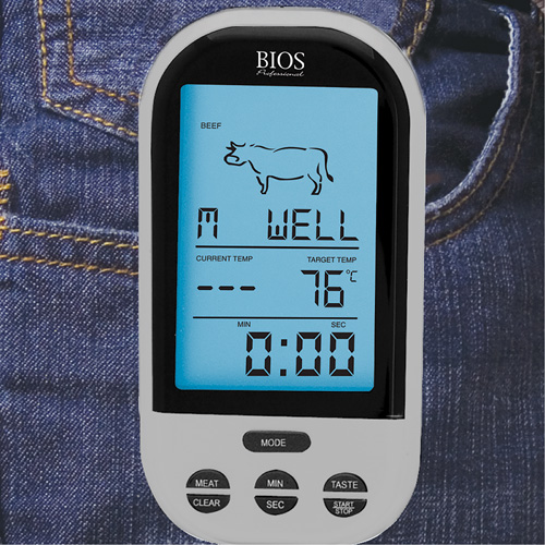 Thermom&egrave;tre &agrave; viande et &agrave; volaille sans fil, Contact, Num&eacute;rique, 32-482°F (0-250°C) MAS Chibougamau