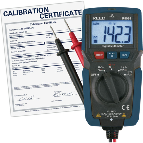 Compact Multimeter with Non-Contact Voltage and Calibration Certificate, AC/DC Voltage, AC/DC Current MAS Chibougamau