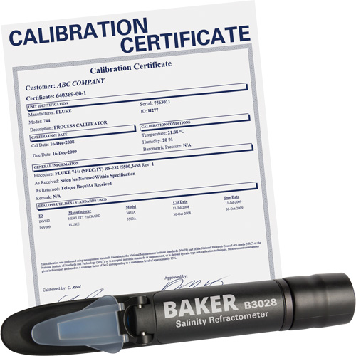 Refractometer with ISO Certificate, Analogue (Sight Glass), Salinity MAS Chibougamau