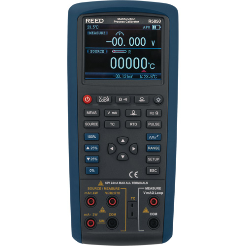 Multifunction Process Calibrator, Without Data Logging, Portable, 5 Processes MAS Chibougamau