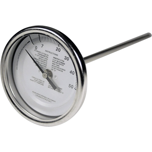 Thermom&egrave;tre &agrave; tige sirop d'&eacute;rable 5", Contact, Analogique MAS Chibougamau