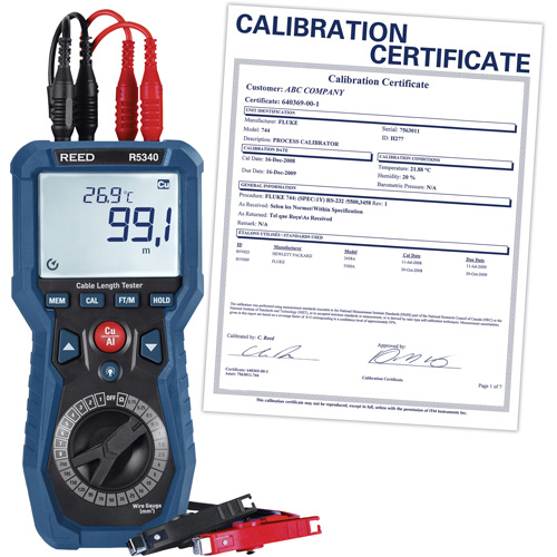 Testeur de longueur de c&acirc;ble avec certificat d'&eacute;talonnage MAS Chibougamau