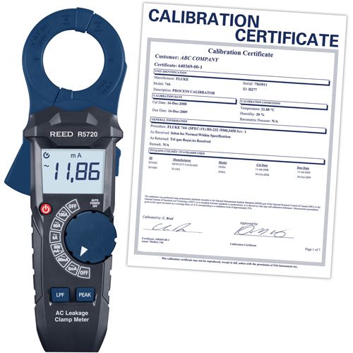AC Leakage Clamp Meter with Calibration Certificate MAS Chibougamau