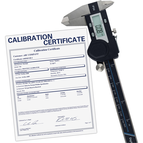 Pied &agrave; coulisse num&eacute;rique de 6" (150 mm) avec certificat de traçabilit&eacute; de l'&eacute;talonnage, R&eacute;solution de 0,0005" (0,01 mm), 0" - 6" (0 mm - 150 mm) gamme de mesure MAS Chibougamau
