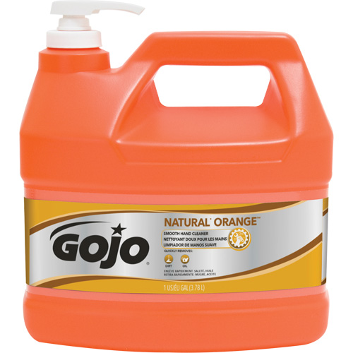 Natural Orange Hand Cleaner, Cream, 3.78 L, Jug, Citrus/Orange MAS Chibougamau