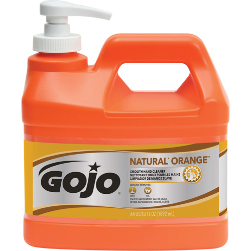 Natural Orange Hand Cleaner, Cream, 1.89 L, Pump Bottle, Citrus/Orange MAS Chibougamau