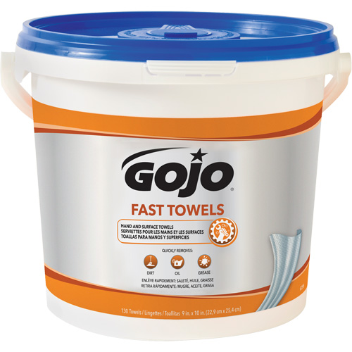 Fast Wipes&reg; Hand Cleaning Towels, 130 Wipes, 10" x 9" MAS Chibougamau