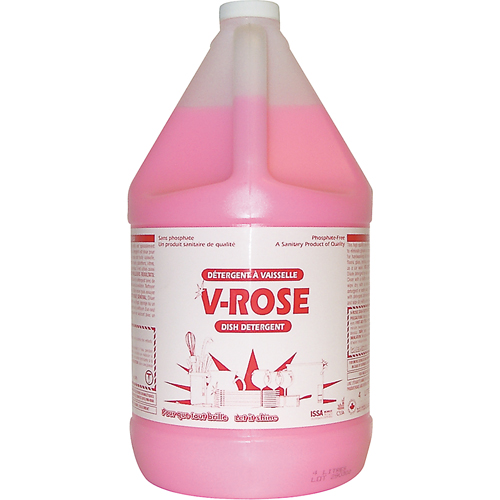D&eacute;tergent liquide pour vaisselle V-Rose, Liquide, 4 L, Fraîcheur MAS Chibougamau