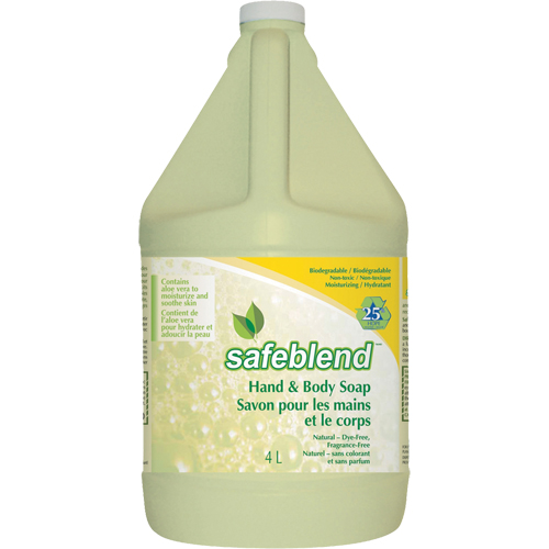 Hand & Body Soap, Liquid, 4 L, Unscented MAS Chibougamau