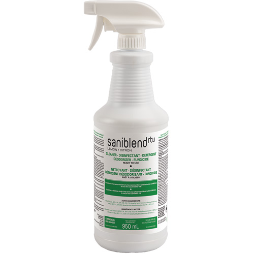 SaniBlend Ready-To-Use Disinfectant & Sanitizer, 950 ml, Trigger Bottle MAS Chibougamau