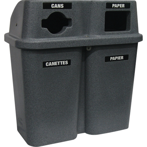 Recycling Containers Bullseye, Curbside, Plastic, 2 x 22 US gal. MAS Chibougamau