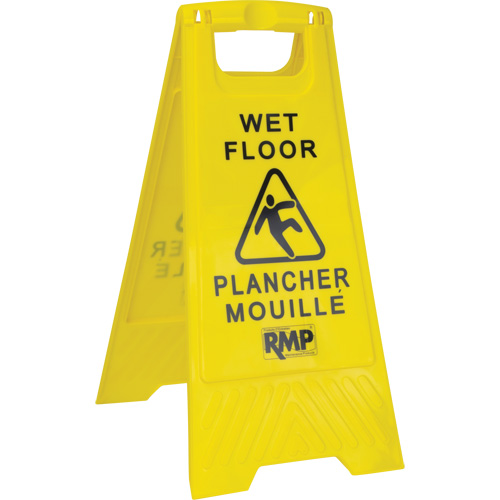 Safety Wet Floor Sign, Bilingual with Pictogram MAS Chibougamau