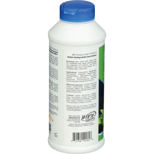 Biodegradable Hand Cleaner, Powder, 0.406 lbs., Bottle, Scented MAS Chibougamau