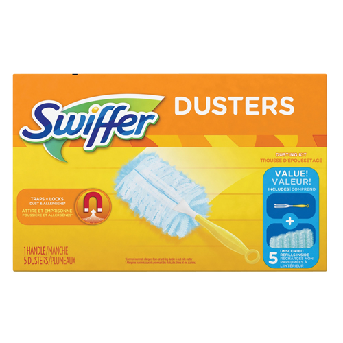 Duster Kit, Slip On Style, Microfibre, 5" L x 3-1/2" W MAS Chibougamau