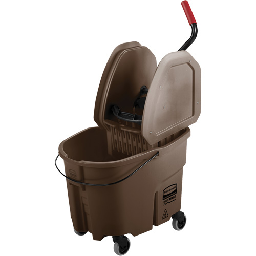WaveBrake&reg; Mop Bucket & Wringer Combo Pack, Down Press, 8.75 US Gal.(35 Quart), Brown MAS Chibougamau
