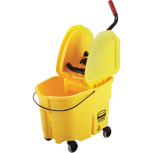Ensemble de seau pour vadrouille et essoreuse WaveBrake, Pression vers le bas, 8,75 gal. US (35 pintes), Jaune MAS Chibougamau
