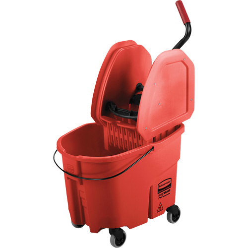 WaveBrake&reg; Mop Bucket & Wringer Combo Pack, Down Press, 8.75 US Gal.(35 Quart), Red MAS Chibougamau