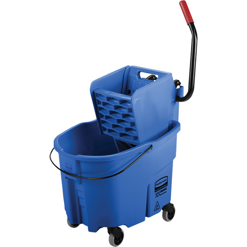 WaveBrake&reg; Mop Bucket & Wringer Combo Pack, Side Press, 8.75 US Gal.(35 Quart), Blue MAS Chibougamau