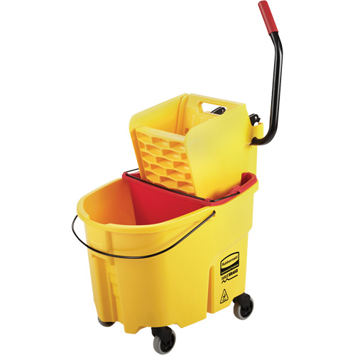 WaveBrake&reg; Mop Bucket & Wringer Combo Pack, Side Press, 8.75 US Gal.(35 Quart), Yellow MAS Chibougamau