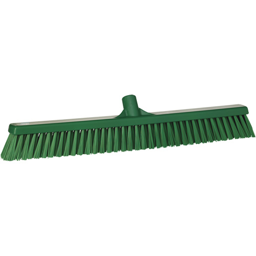 Balai-brosse &agrave; soies combin&eacute;es, Crins Cors&eacute;/Fin, 24", Polyester, Vert MAS Chibougamau