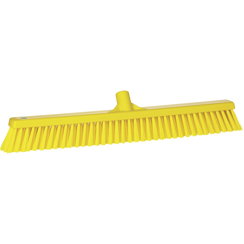 Balai-brosse &agrave; soies combin&eacute;es, Crins Cors&eacute;/Fin, 24", Polyester, Jaune MAS Chibougamau