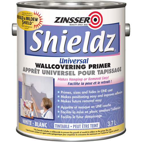 Couche primaire universelle pour murs Shieldz, 3,7 L, Gallon, Blanc teintable MAS Chibougamau