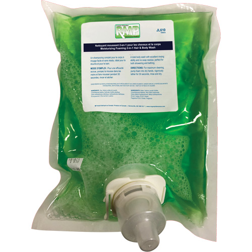 Savon hydratant pour le corps et les cheveux, 1 L, Pomme verte, Sac-cartouche MAS Chibougamau