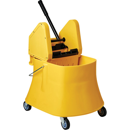 Ensemble de seau pour vadrouille et essoreuse Champ, Pression vers le bas, 7,5 gal. US (30 pintes), Jaune MAS Chibougamau