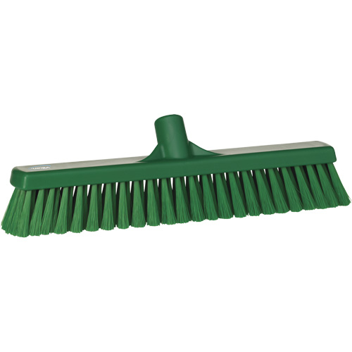 Small Particle Push Broom Head, Fine Bristles, 16-1/2", Polyester, Green MAS Chibougamau