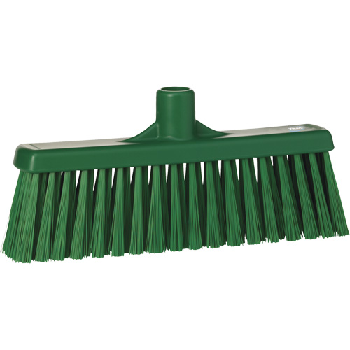 Upright Broom Head, Medium Bristles, 12", Polyester, Green MAS Chibougamau