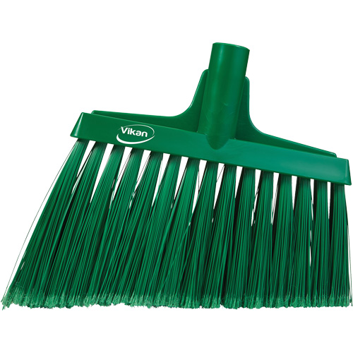 Angled Broom Head, Split Bristles, 11-1/2", Polyester, Green MAS Chibougamau