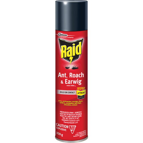 Insecticide contre fourmis, coquerelles et perce-oreilles Raid, 350 g, &agrave; base de solvant MAS Chibougamau