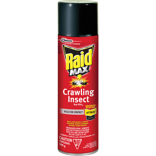 Insecticide contre les insectes rampants Raid Max, 500 g, Canette a&eacute;rosol, &agrave; base de solvant MAS Chibougamau