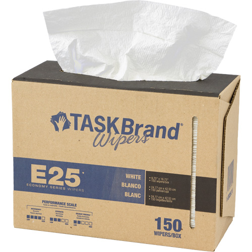 TaskBrand&reg; E25 Economy Scrim Wipers, All-Purpose, 16-3/4" L x 9-3/4" W MAS Chibougamau