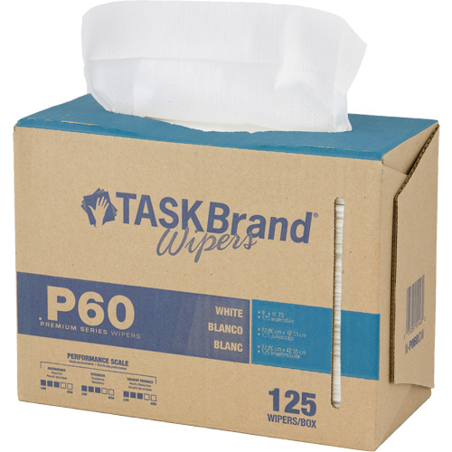 TaskBrand&reg; P60 Premium Series Wipers, All-Purpose, 16-3/4" L x 8-1/4" W MAS Chibougamau