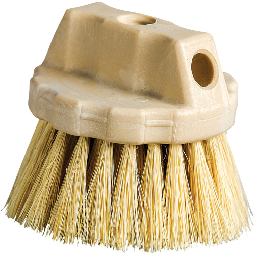 Round Cleaning Brush, 5" L, Tampico Bristles, Beige MAS Chibougamau