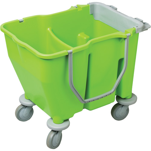 Double Mop Bucket with Wringer, 3.75 US Gal. (60 qt.) Capacity, Green MAS Chibougamau