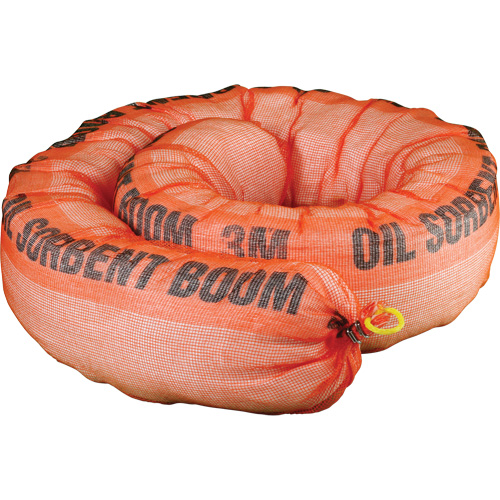 Barri&egrave;re de pollution absorbante pour produits p&eacute;troliers, Huile seulement, 1,5' lo x 10" la, Absorption 69,3 gal MAS Chibougamau