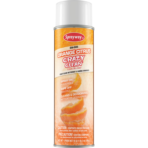 Nettoyant &agrave; l'ar&ocirc;me d'oranges Crazy Clean, 19 oz liq., Canette a&eacute;rosol MAS Chibougamau