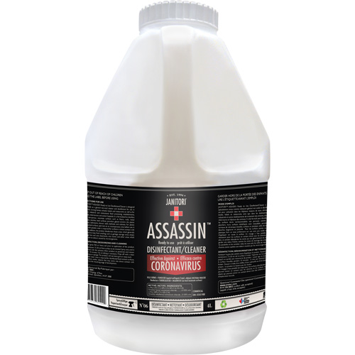 Janitori Assassin Ready-to-Use Disinfectant Cleaner, 4 L, Jug MAS Chibougamau