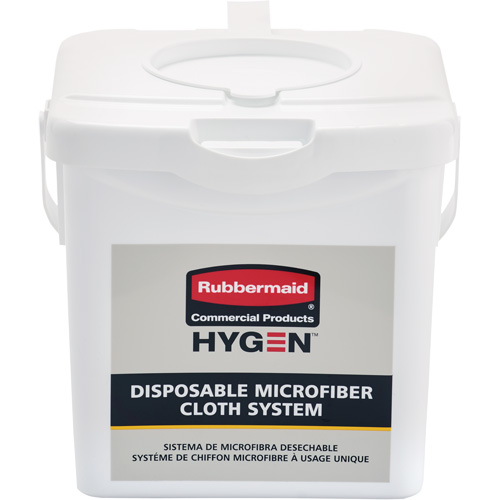 Seau de chargement pour chiffons microfibres, Blanc MAS Chibougamau