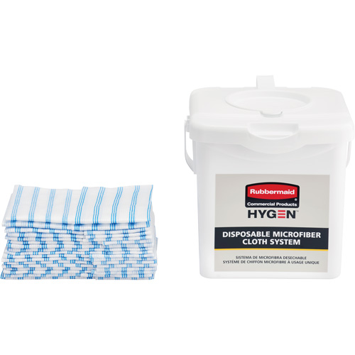 Seau de chargement pour chiffons microfibres, Blanc MAS Chibougamau